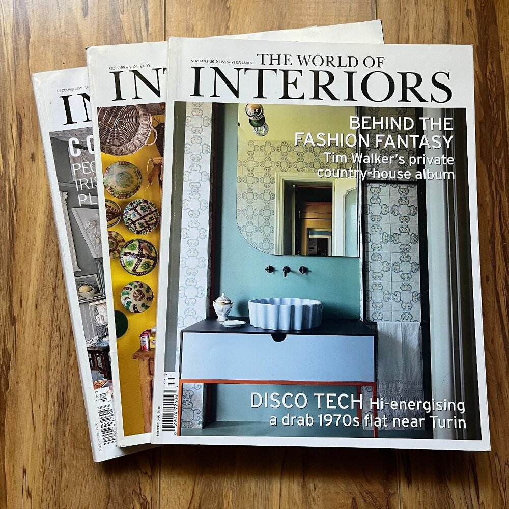 World of Interiors Design Magazines 2019 Nov Dec 2021 Oct Lot of 3 Collectibles